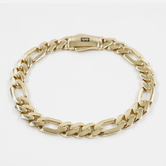 Monaco Chain Miami Cuban Figaro Link 9mm 9in 12.5g 14K Yellow Gold EUC - Picture 9 of 16